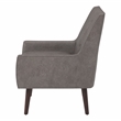 Furniture of America Walsh Mid-Century Faux Leather Tufted Accent Chair in Brown