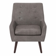 Furniture of America Walsh Mid-Century Faux Leather Tufted Accent Chair in Brown