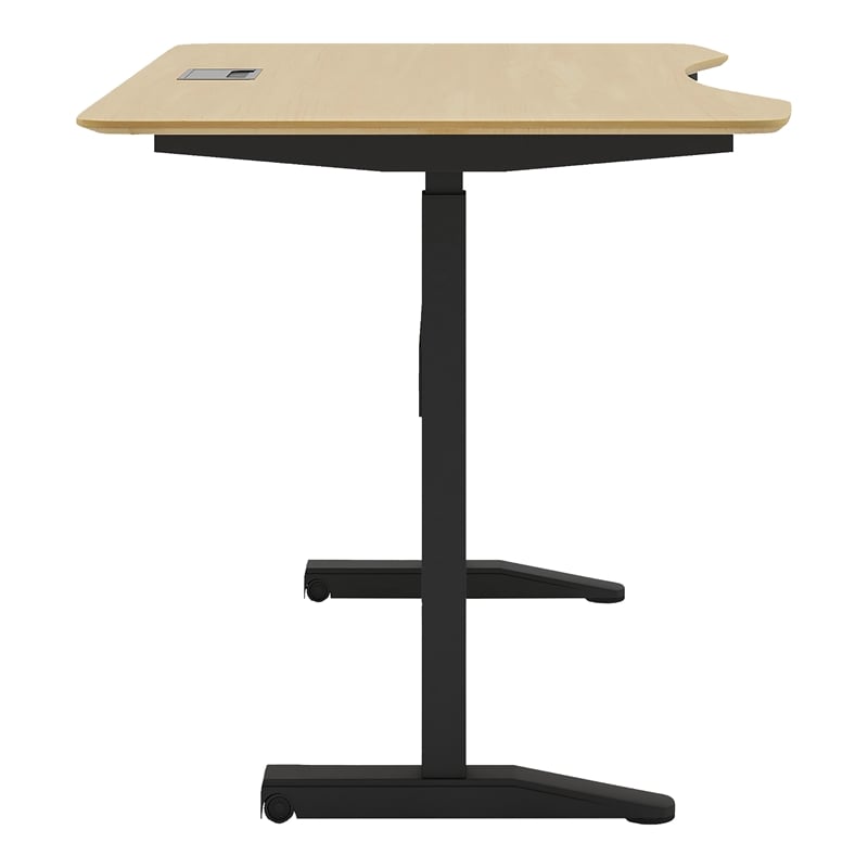 Furniture of America Glenda Metal Adjustable Short Standing Desk in Black