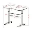Furniture of America Glenda Metal Adjustable Short Standing Desk in Black