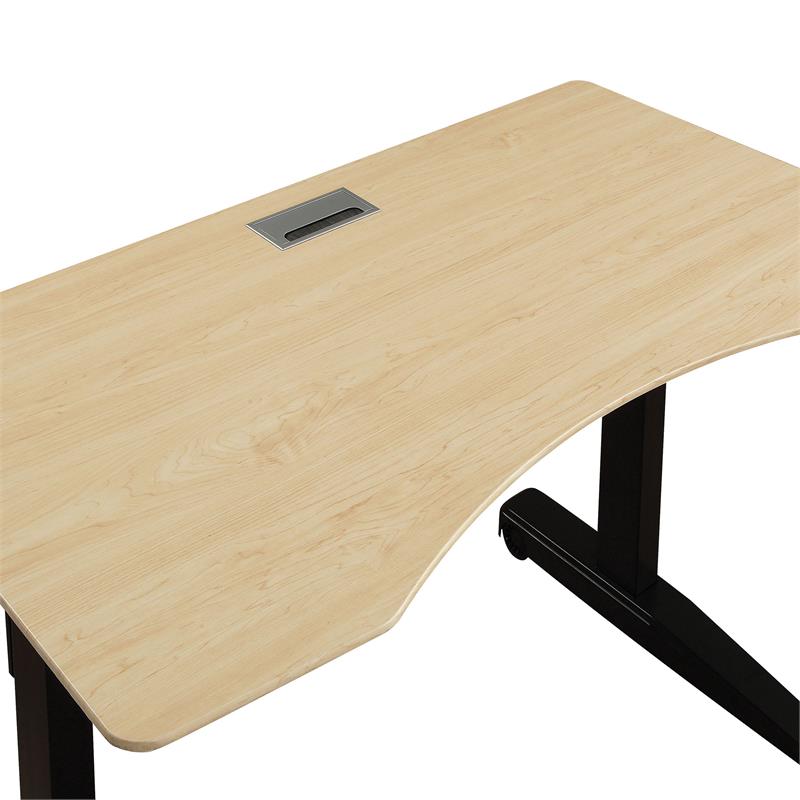 Furniture of America Glenda Metal Adjustable Short Standing Desk in Black