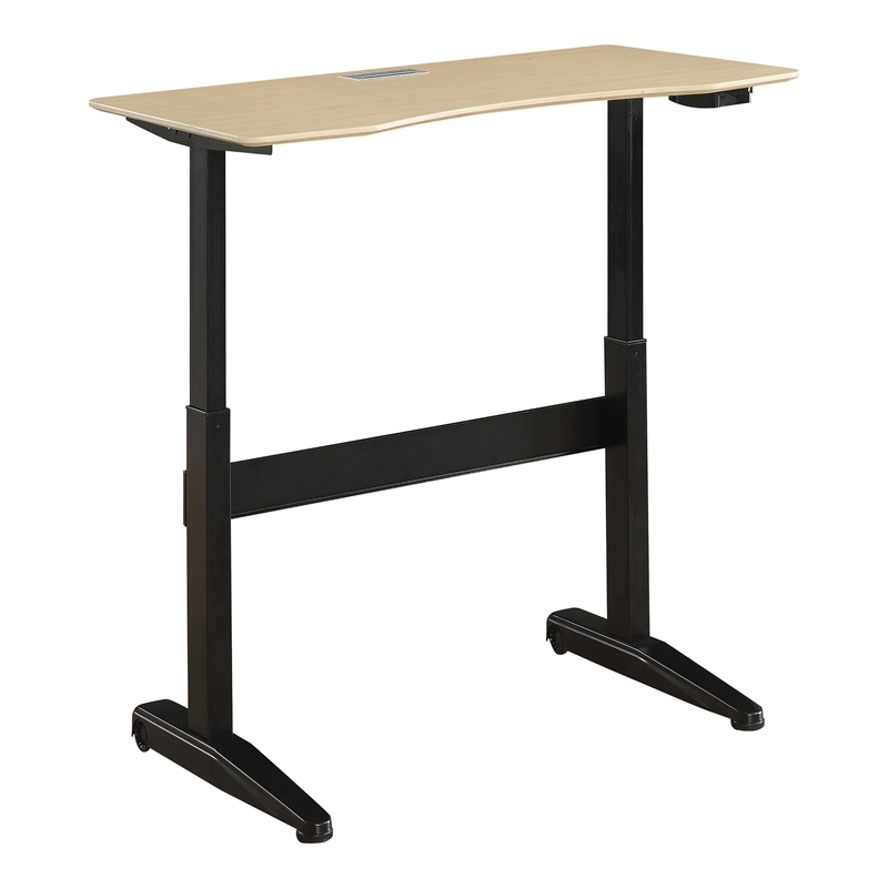 Furniture of America Glenda Metal Adjustable Short Standing Desk in Black