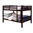 FOA Edith Transitional 2pc Dark Walnut Wood Twin over Twin Bunk Bed with Trundle