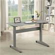 Furniture of America Glenda Metal Adjustable Short Standing Desk in Gray