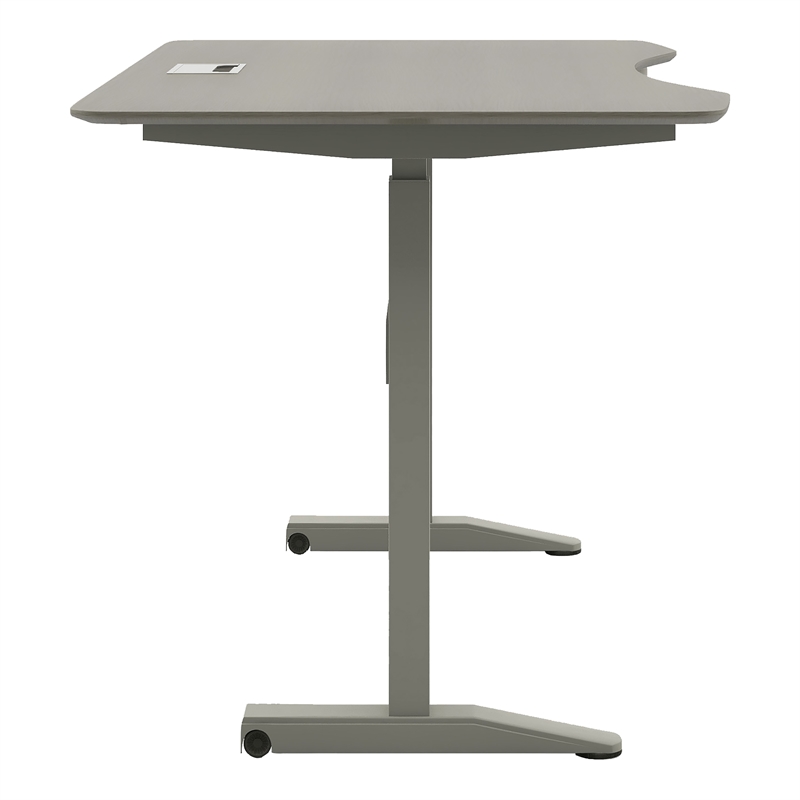 Furniture of America Glenda Metal Adjustable Short Standing Desk in Gray