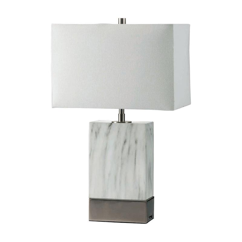 Furniture of America Marisa Contemporary Metal Table Lamp in Silver