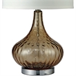 Furniture of America Harrington Contemporary Glass Table Lamp in Amber Orange