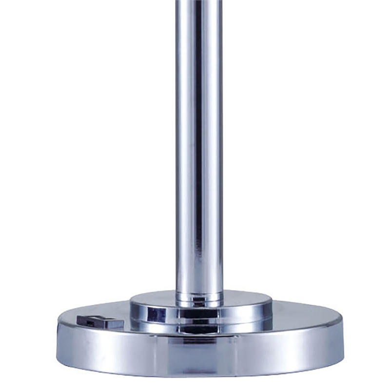 Furniture of America Monique Contemporary Metal Table Lamp in Chrome