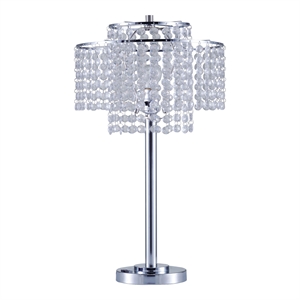 furniture of america monique contemporary metal table lamp in chrome