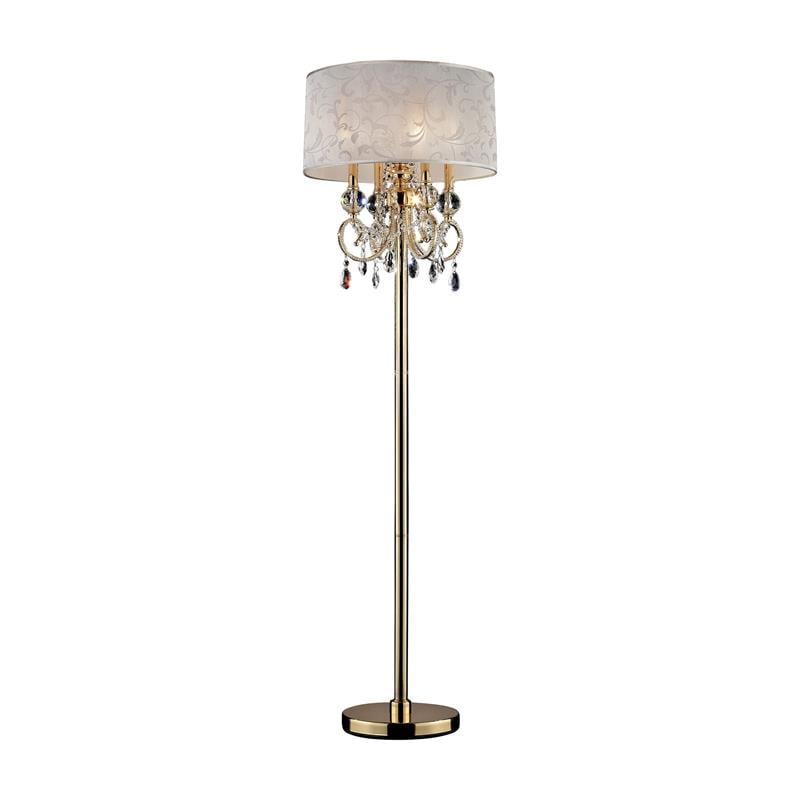 Furniture Of America Janelle Glam Metal, Crystal Floor Lamps