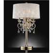 Furniture of America Janelle Glam Metal and Crystal Table Lamp in Gold