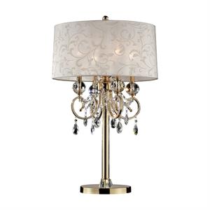 furniture of america janelle glam metal and crystal table lamp in gold