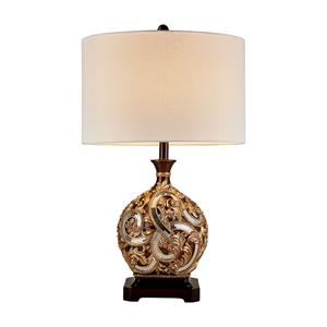 furniture of america clarendon traditional metal table lamp in gold