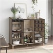 Furniture of America Lockbridge Modern Wood 8-Shelf Buffet in Natural Oak