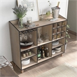 Furniture of America Lockbridge Modern Wood 8-Shelf Buffet in Natural Oak