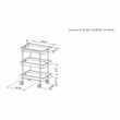 Furniture of America Kliman Industrial Wood 3-Tier Bar Cart in Walnut