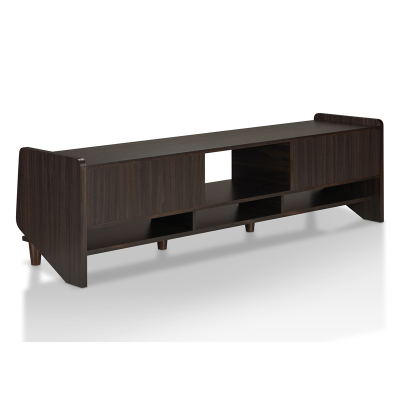 Furniture of America Waggoner Modern Wood 70-Inch TV Stand in Brown Wenge