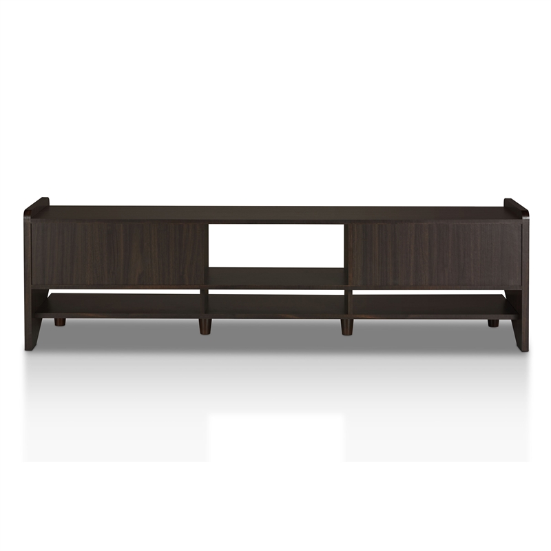 Furniture of America Waggoner Modern Wood 70-Inch TV Stand in Brown Wenge
