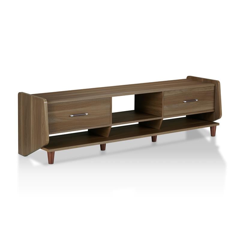 Furniture of America Waggoner Modern Wood 70-Inch TV Stand in Walnut