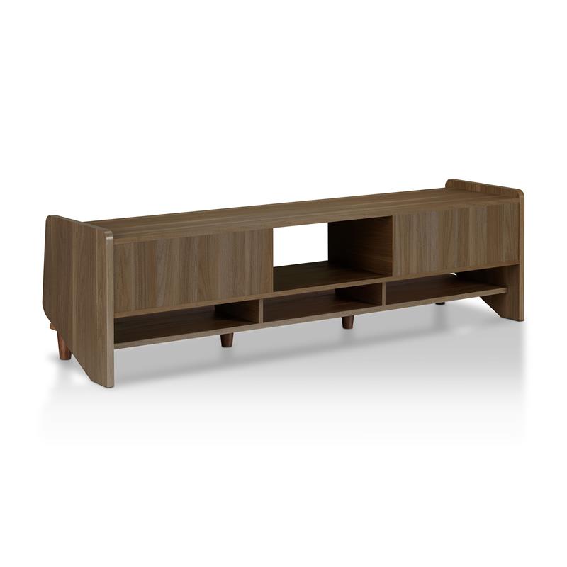 Furniture of America Waggoner Modern Wood 70-Inch TV Stand in Walnut