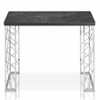 Furniture of America Stefano Metal Console Table in Black and Chrome