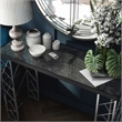 Furniture of America Stefano Metal Console Table in Black and Chrome