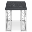 Furniture of America Stefano Contemporary Metal End Table in Black and Chrome