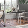 Furniture of America Stefano Contemporary Metal End Table in Black and Chrome
