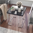 Furniture of America Stefano Contemporary Metal End Table in Black and Chrome