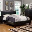Furniture of America Ramone Faux Leather Cal King Platform Bed in Espresso