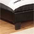 Furniture of America Ramone Faux Leather King Platform Bed in Espresso