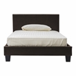 Furniture of America Ramone Faux Leather King Platform Bed in Espresso
