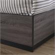 Furniture of America Drummond Wood Queen Storage Panel Bed in Gray