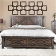 Furniture of America Andrew Rustic Wood Queen Panel Bed in Dark Walnut