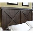 Furniture of America Andrew Rustic Wood Queen Panel Bed in Dark Walnut