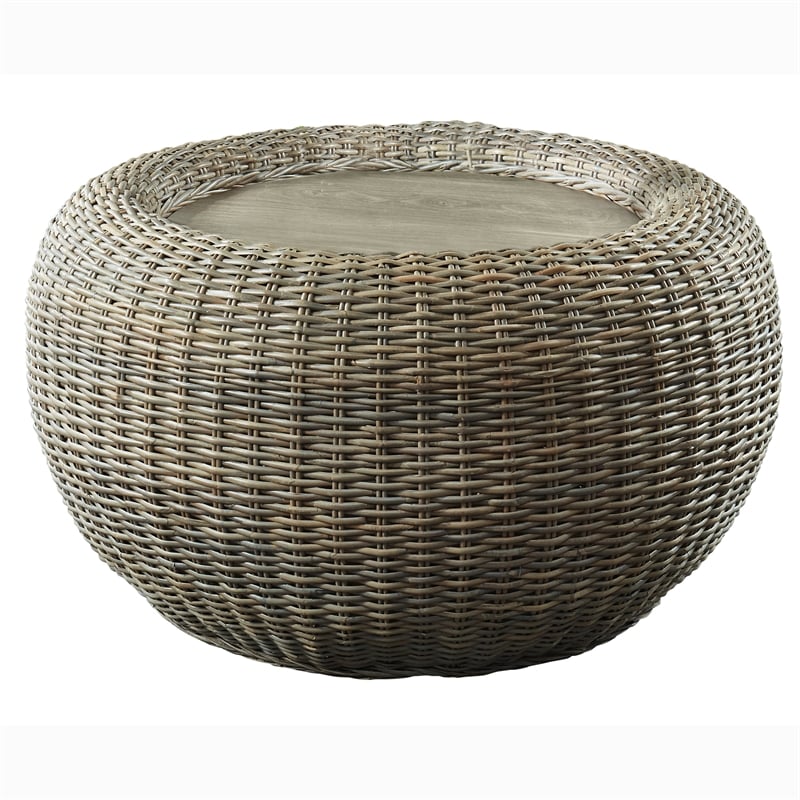 Wicker Coffee Table, Rattan Coffee Table, Round Wicker Coffee Table