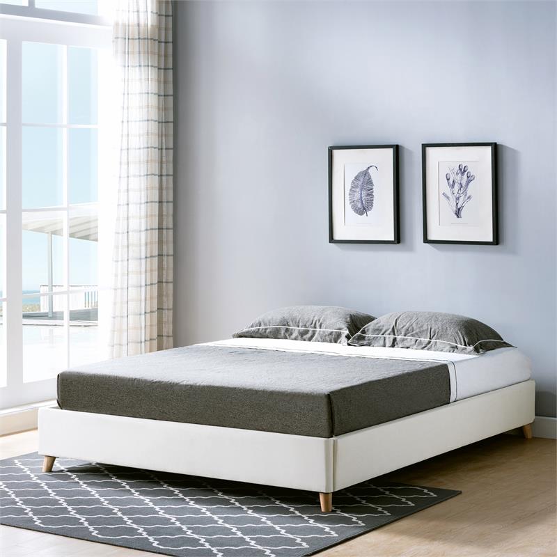 Furniture of America Goolsby Wood Full Foundation Bed in Cream