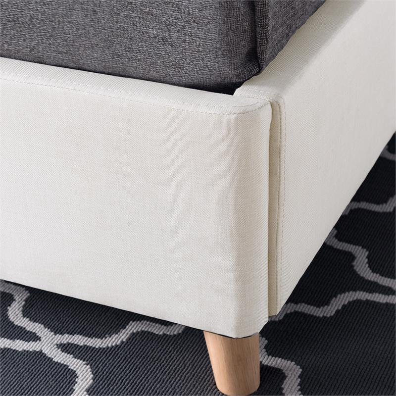 Furniture of America Goolsby Wood Full Foundation Bed in Cream