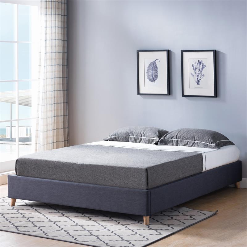 Furniture of America Goolsby Wood Full Foundation Bed in Dark Gray