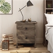 Furniture of America Daena Rustic Wood 2-Drawer Nightstand in Distressed Walnut