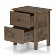 Furniture of America Daena Rustic Wood 2-Drawer Nightstand in Distressed Walnut
