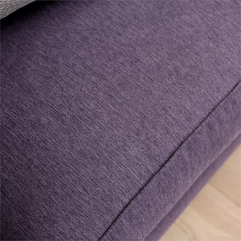 Furniture of America Allyson Transitional Chenille Loveseat in Purple
