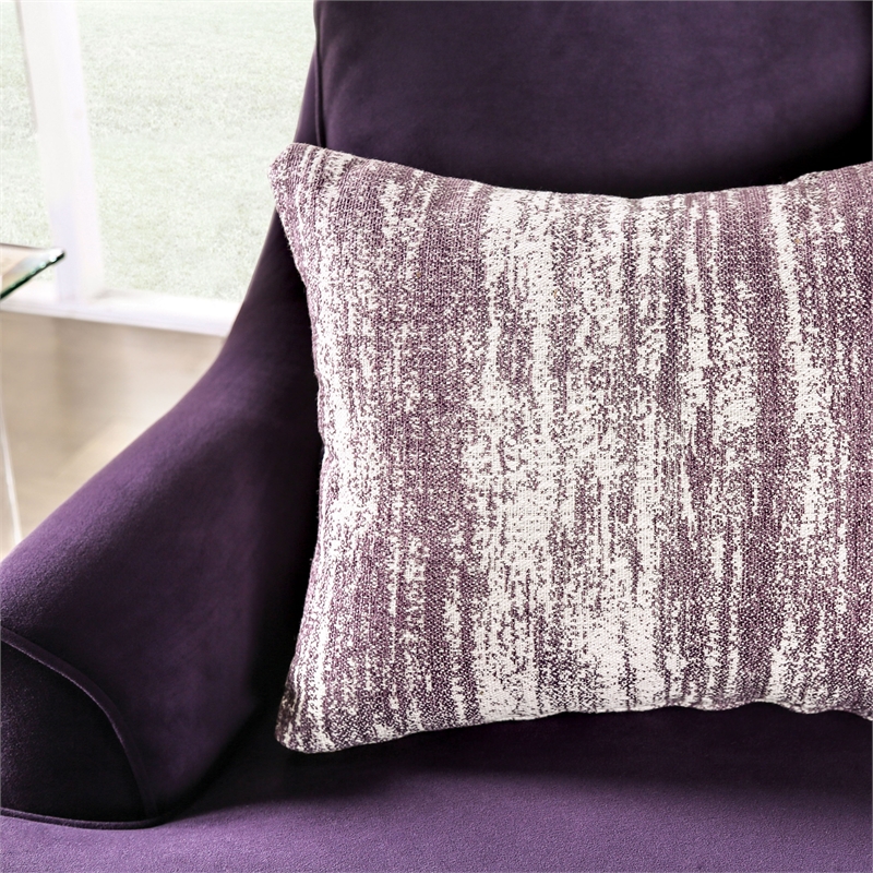 Furniture of America Allyson Transitional Chenille Loveseat in Purple
