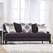 Furniture of America Allyson Transitional Chenille Sofa in Purple