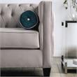 Furniture of America Youngquist Transitional Fabric Upholstered Sofa in Gray