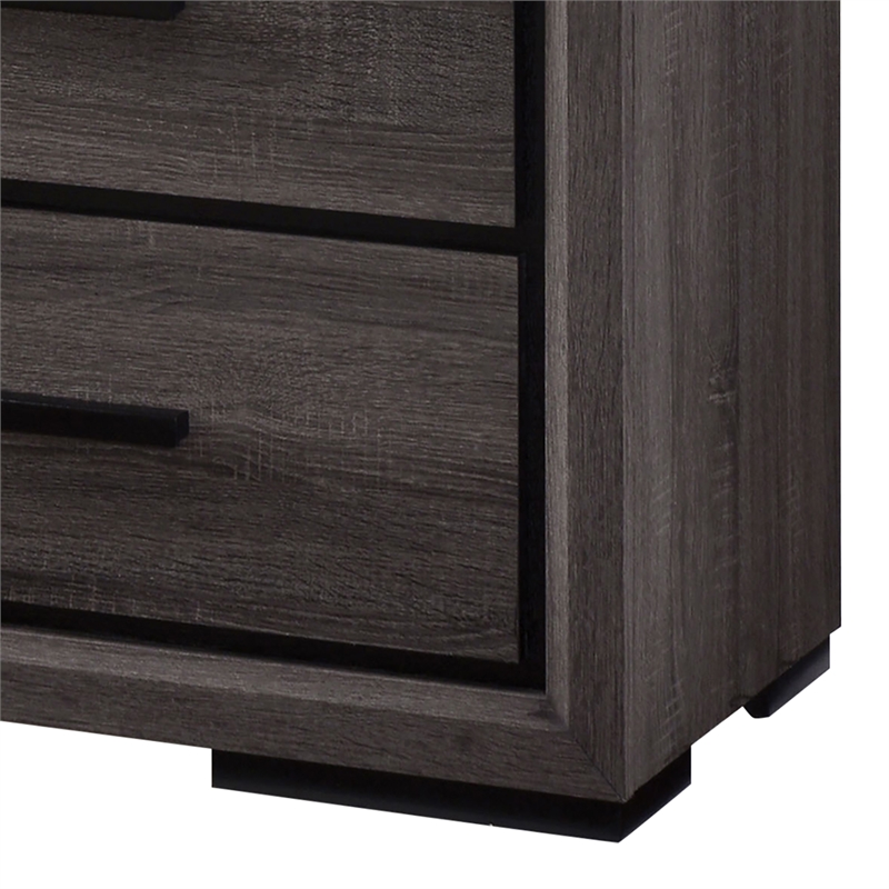 Furniture of America Drummond Contemporary Wood 6-Drawer Dresser in Gray