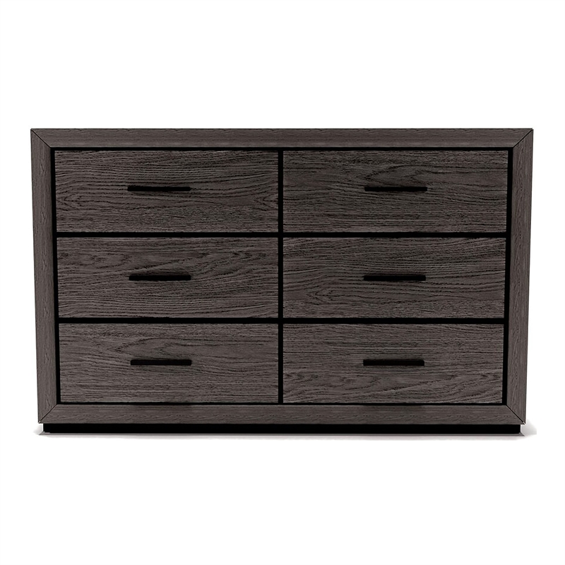 Furniture of America Drummond Contemporary Wood 6-Drawer Dresser in Gray