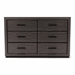 Furniture of America Drummond Contemporary Wood 6-Drawer Dresser in Gray