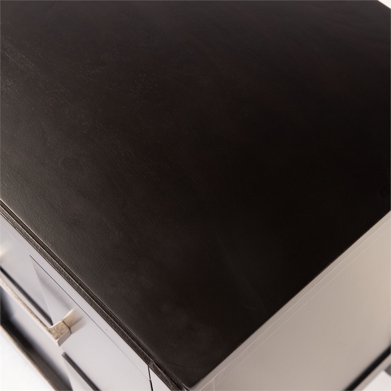 Furniture of America Vela Solid Wood 2-Drawer Nightstand in Espresso