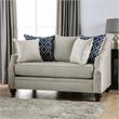 Furniture of America Hollie Transitional Fabric 2-Piece Sofa Set in Ivory